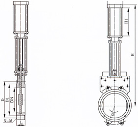 Z673X氣動(dòng)漿液閥結(jié)構(gòu)示意圖 Z673X氣動(dòng)漿液閥結(jié)構(gòu)示意圖