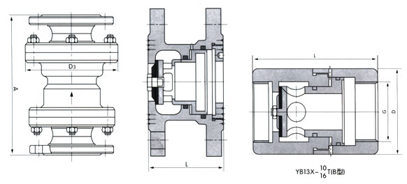YB43(1)X固定比比例式減壓閥結(jié)構(gòu)圖 YB43(1)X固定比比例式減壓閥結(jié)構(gòu)圖