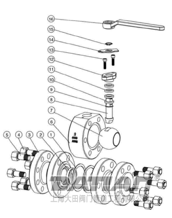 浮動(dòng)式鍛鋼球閥結(jié)構(gòu)圖