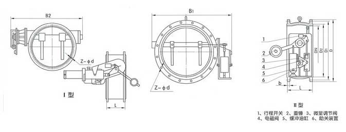 H147H、H247H、H347H助關(guān)緩沖止回閥結(jié)構(gòu)圖