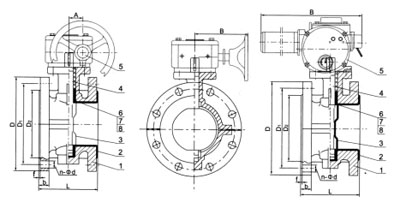 D(6,9)41F、D(6,9)41Fs、D341F、D341Fs法蘭襯氟塑料蝶閥